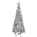9FT Flocked Pencil Artificial Christmas Tree — 1350 Tips, Snow, Pinecones, Berries, Unlit, Auto - Open - Monsta Online