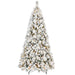 7.5FT Pre - Lit Flocked Artificial Christmas Tree — 500 Warm White LED, 1252 Tips, Hinged, Metal Stand - Monsta Online