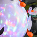 6FT Prelit Inflatable 3 Penguins Building Snowman with Swirling LED Lights - Outdoor Christmas Decoration - Monsta Online