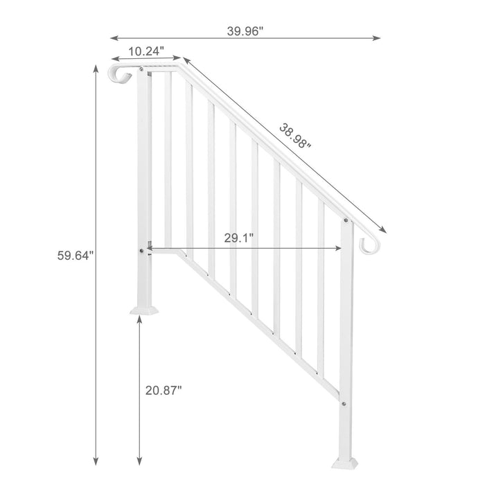 Heavy Duty Outdoor Stair Handrail for Home - Monsta Online