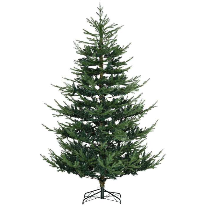 7.5FT Pencil Artificial Christmas Tree — 1218 Tips, Unlit, Auto - Open Nordic Pine, Realistic Branches, Steel Base - Monsta Online