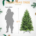 7.5FT Artificial Christmas Tree — Full, 1599 Tips, PE+PVC, Hinged, Metal Stand - Monsta Online