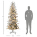 7.5FT Pre - Lit Snow Flocked Artificial Christmas Tree — 350 Warm Lights, 850 Tips, Auto - Open, Steel Base - Monsta Online