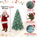 7.5FT Blue - Green Artificial Christmas Tree — 2148 PE+PVC Tips, Hinged, Full Shape, Metal Stand - Monsta Online