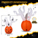 5.9FT Halloween Inflatable Pumpkin Ghost with LED Lights - Monsta Online