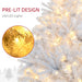 6FT White Pre - Lit Artificial Christmas Tree — 250 Warm White LEDs, 859 Tips, Auto - Open Hinged, Full Shape - Monsta Online