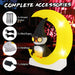 5ft Inflatable Halloween Owl on Crescent Moon with LED Lights - Monsta Online