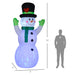 10FT Prelit Inflatable Cheerful Snowman with Black Hat and Rotating LED Lights - Outdoor Christmas Decoration - Monsta Online