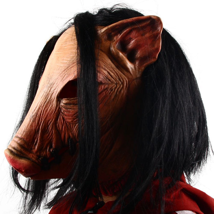 Halloween Horror Pig Head Mask – Scary Horror Latex Animal Mask for Cosplay - Monsta Online