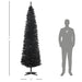 7FT Black Pencil Artificial Christmas Tree — 499 Tips, Unlit, Slim Space - Saving, Plastic Stand - Monsta Online