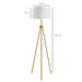 Modern Gold Tripod Floor Lamp with Fabric Shade for Stylish Living Rooms - Monsta Online