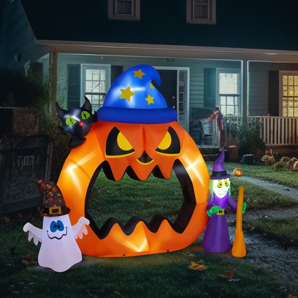 6.9FT Halloween Inflatable Pumpkins with LED Lights – Giant Blow Up Yard Decoration - Monsta Online