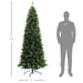 7.5FT Pencil Artificial Christmas Tree — 1075 Tips, Unlit, Auto - Open, Slim Space - Saving, Steel Base - Monsta Online