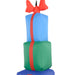 5FT Prelit Inflatable Santa Claus Hanging Under 3 Gift Boxes with LED Lights - Outdoor Christmas Decoration - Monsta Online