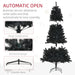 9FT Black Artificial Christmas Tree — 2132 Tips, Auto - Open Hinged, Full Shape, Steel Base - Monsta Online