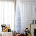 8FT White Pencil Artificial Christmas Tree — 618 Tips, Slim Space - Saving, Plastic Stand, Unlit - Monsta Online