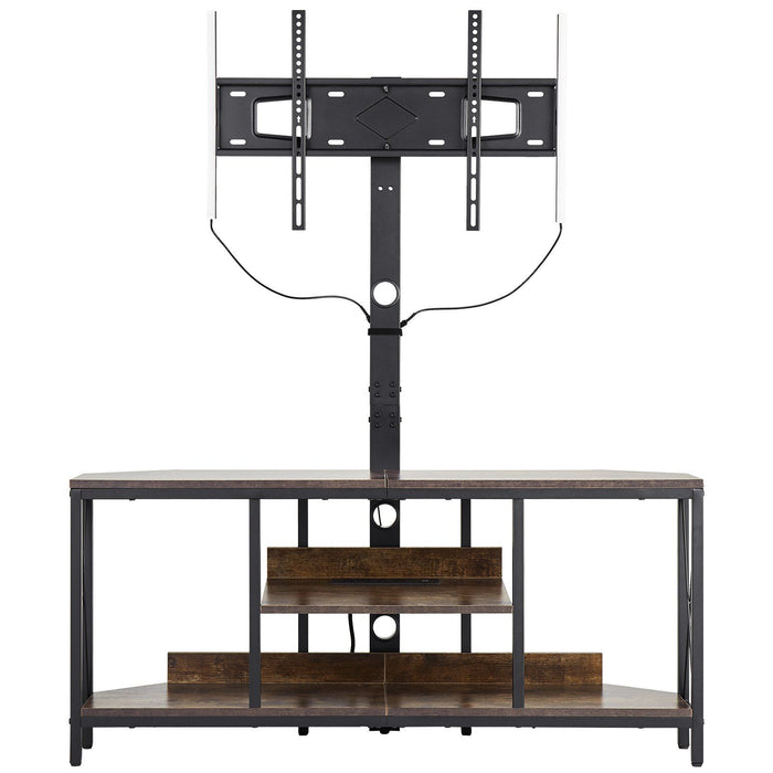 Modern LED TV Stand Entertainment Center for 75 Inch TVs with Adjustable Swivel and Height - Monsta Online