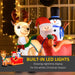 6.5FT Prelit Inflatable Santa on Sleigh with Reindeer & Snowman and LED Lights - Outdoor Christmas Decoration - Monsta Online