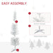 6FT White Pencil Pre - Lit Artificial Christmas Tree — 200 Multi - Color LEDs, 360 Tips, 8 Light Modes, Steel Base - Monsta Online
