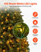 4FT Pre - Lit Artificial Christmas Tree — 539 Tips, 120 Warm White LEDs, 8 Modes, Metal Base - Monsta Online
