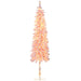 7FT Pink Snow Flocked Pencil Pre - Lit Artificial Christmas Tree — 250 Warm White LEDs, 331 Tips, Downswept - Monsta Online