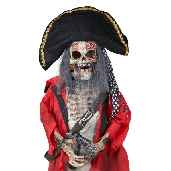 6.3ft Animatronic Halloween Pirate – Motion and Sound Activated with Shaking Head and Creepy Talking - Monsta Online