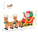 8FT Prelit Inflatable Santa Claus with Sleigh and Reindeer with LED Lights - Outdoor Christmas Decoration - Monsta Online