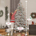 9FT Snow Flocked Full Spruce Artificial Christmas Tree — 2514 Tips, Auto - Open Hinged, Unlit, Metal Base - Monsta Online