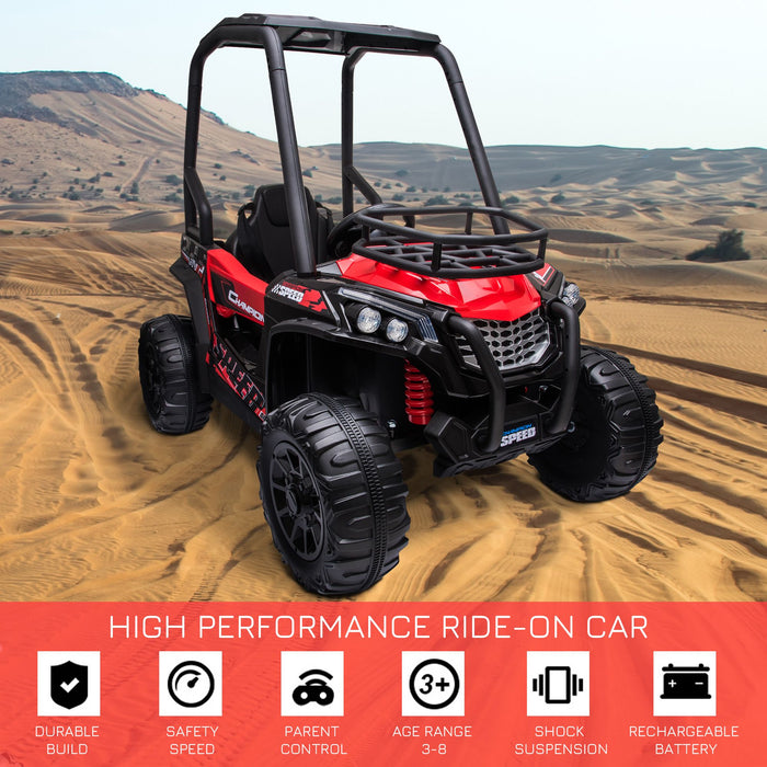 12V Electric Dual Motor UTV Ride - On Truck with Music Headlights and Suspension - Monsta Online