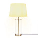 Premium 23" Brass Table Lamp with Glass Accent Base and Soft Fabric Shade - Monsta Online