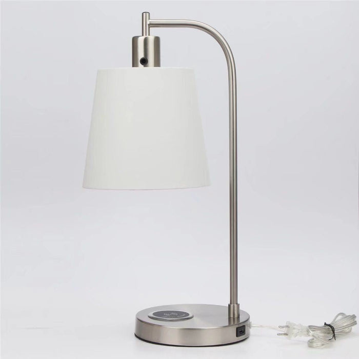 Elegant 20" Bedside Table Lamp with Wireless Charging and USB Port - Monsta Online