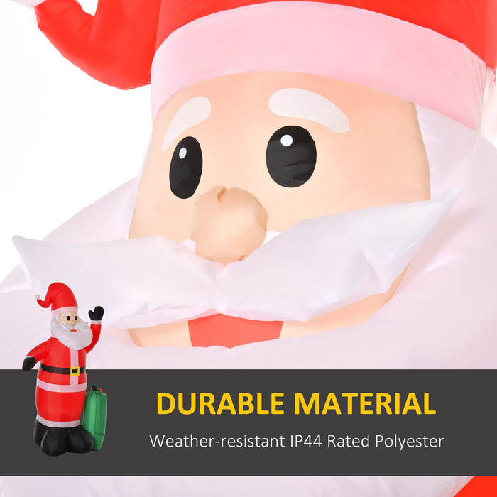 8FT Prelit Inflatable Santa Claus with Toy Bag and LED Lights - Outdoor Christmas Decoration - Monsta Online