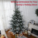 7.5FT Flocked Artificial Christmas Tree — 1218 Nordic Pine Tips, Unlit, Auto - Open, Hinged, Steel Base - Monsta Online
