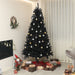 7.5FT Black Artificial Christmas Tree — 1346 Tips, Auto - Open Hinged, Full Shape, Steel Base - Monsta Online