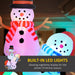 8FT Inflatable Three Stacked Snowmen with LED Lights - Outdoor Christmas Decoration - Monsta Online