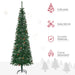 6.5FT Pencil Artificial Christmas Tree — 556 Tips with Pine Cones, Pine Needles, Unlit, Metal Base - Monsta Online
