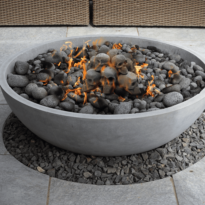 Halloween Ceramic Skull Fire Pit Decoration – 7pcs Reusable for Fireplace and Bonfire - Monsta Online