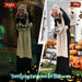 5.2ft Halloween Animatronic Old Lady Maid – Motion Activated with Flashing Red Eyes and Creepy Talking Phrases - Monsta Online
