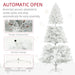 7.5FT White Artificial Christmas Tree — 1346 Tips, Unlit, Auto - Open, Wide Full Shape, Steel Base - Monsta Online