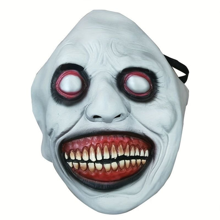 Halloween Evil Smiling Demon Mask – Terrifying Horror Costume Prop - Monsta Online