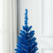 5FT Blue Pencil Artificial Christmas Tree — 294 Tips, Unlit, Slim Space - Saving, Plastic Stand - Monsta Online