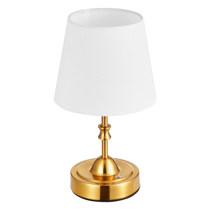 Cordless Rechargeable Table Lamp - Gold Finish with Dimmable 3 Brightness Levels - Monsta Online