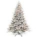 4FT Pre - Lit Flocked Artificial Christmas Tree — 907 PE/PVC Tips, 150 Incandescent Lights, Foldable Base - Monsta Online
