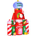 10FT Prelit Inflatable Candy Castle with Santa, Penguin & Reindeer with Flashing LED Lights - Outdoor Christmas Decoration - Monsta Online