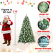 7FT Artificial Christmas Tree — Full, 82 Pine Cones, 1348 Tips, PVC+Hard Needle, Hinged, Metal Stand - Monsta Online
