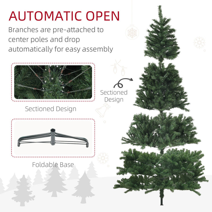 9FT Artificial Christmas Tree — 2132 Tips, Auto - Open Hinged, Full Shape, Steel Base, Unlit - Monsta Online