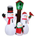 7FT Prelit Inflatable Snowman Family with Bird & Birdhouse and LED Lights - Outdoor Christmas Decoration - Monsta Online