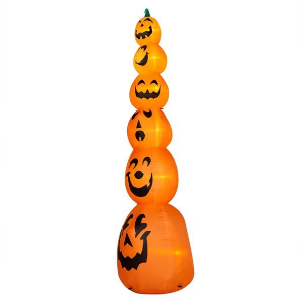 9FT Halloween Inflatable Stacked Pumpkins with LED Lights - Monsta Online