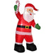 8FT Prelit Inflatable Santa Claus with Candy Cane and LED Lights - Outdoor Christmas Decoration - Monsta Online
