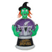 5.9FT Halloween Inflatable Witch with Crystal Ball and LED Lights - Monsta Online
